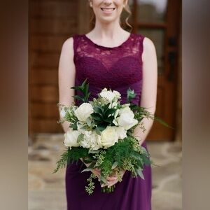 MoriLee Wine Purple Bridesmaid Dress Plus Size 18